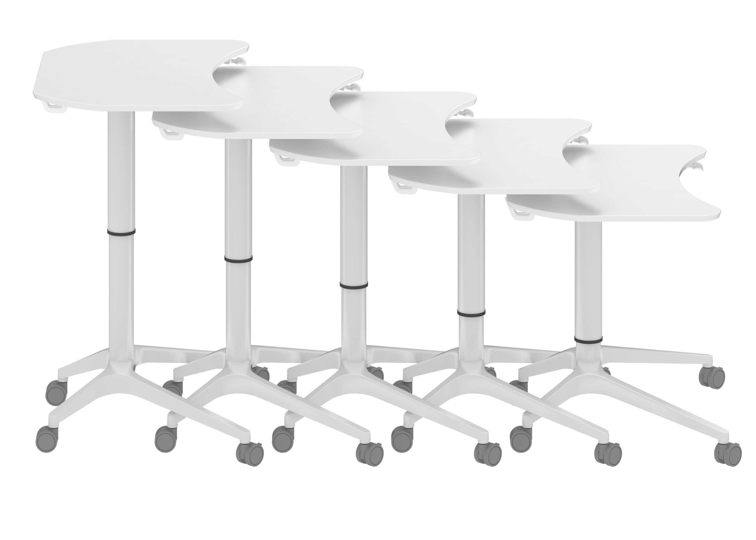 Moon Table en fila 5 material